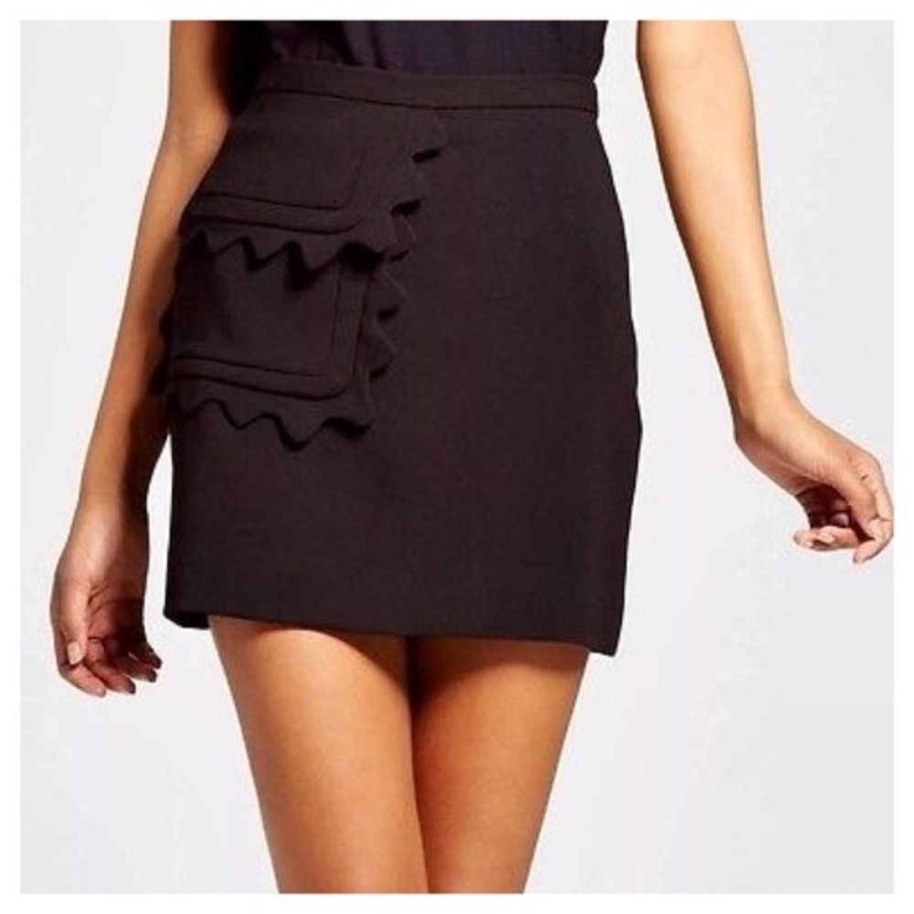 NWT Victoria Beckham Black Mini Skirt - Large